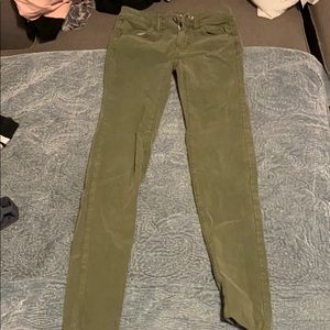 green right fitting jeans from american eagle